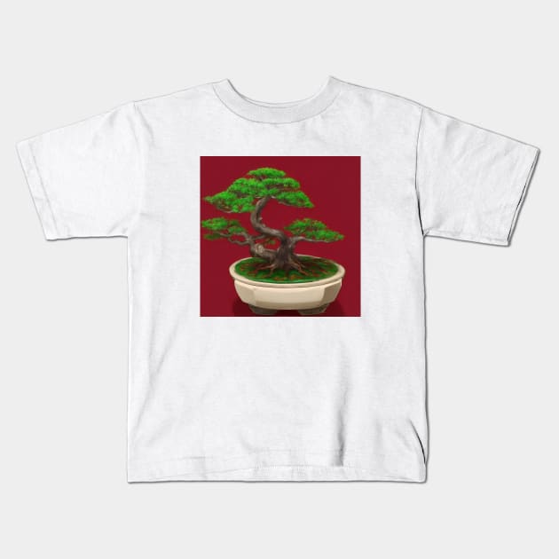 Bonsai Tree Japan Established Kids T-Shirt by Flowering Away